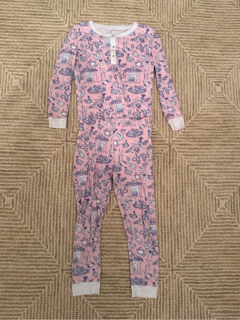 Roller Rabbit Kids Party Toile Pajamas